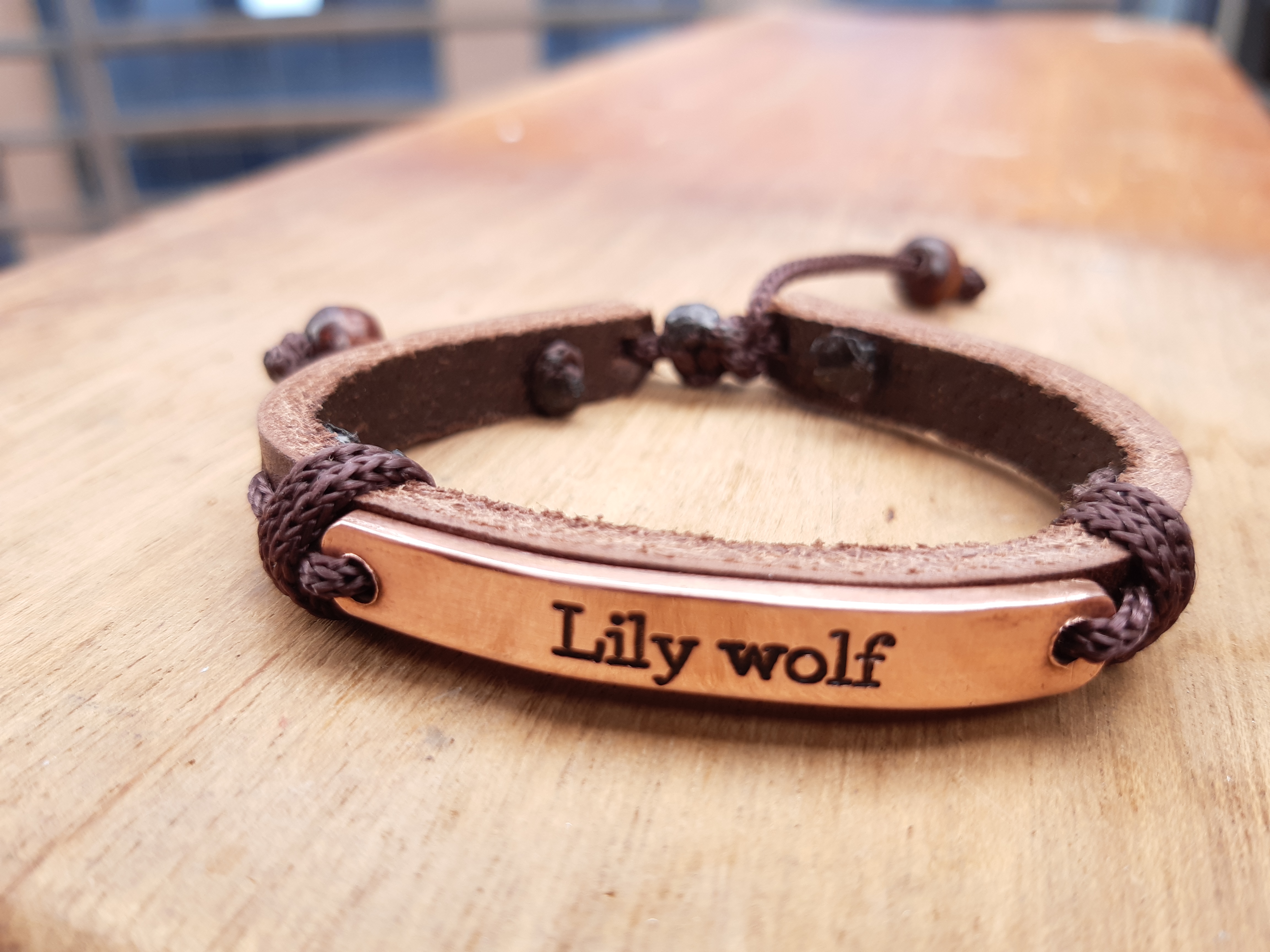 Copper leather Bracelet